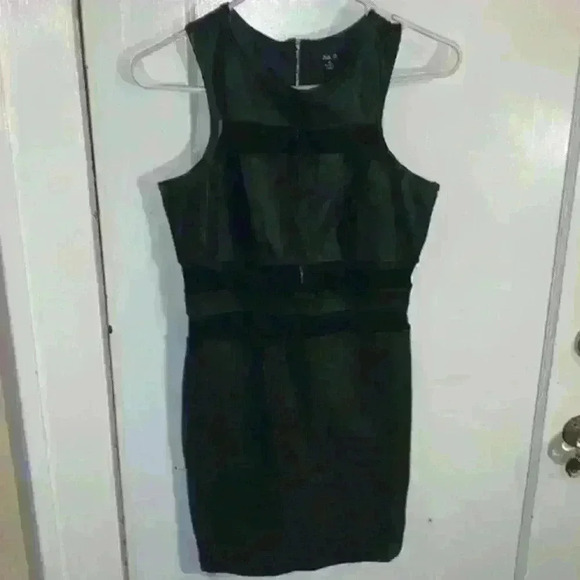 Dresses & Skirts - Womens Leather Wet Look Bodycon Dress Ladies Backless Club Wear Mini Dress